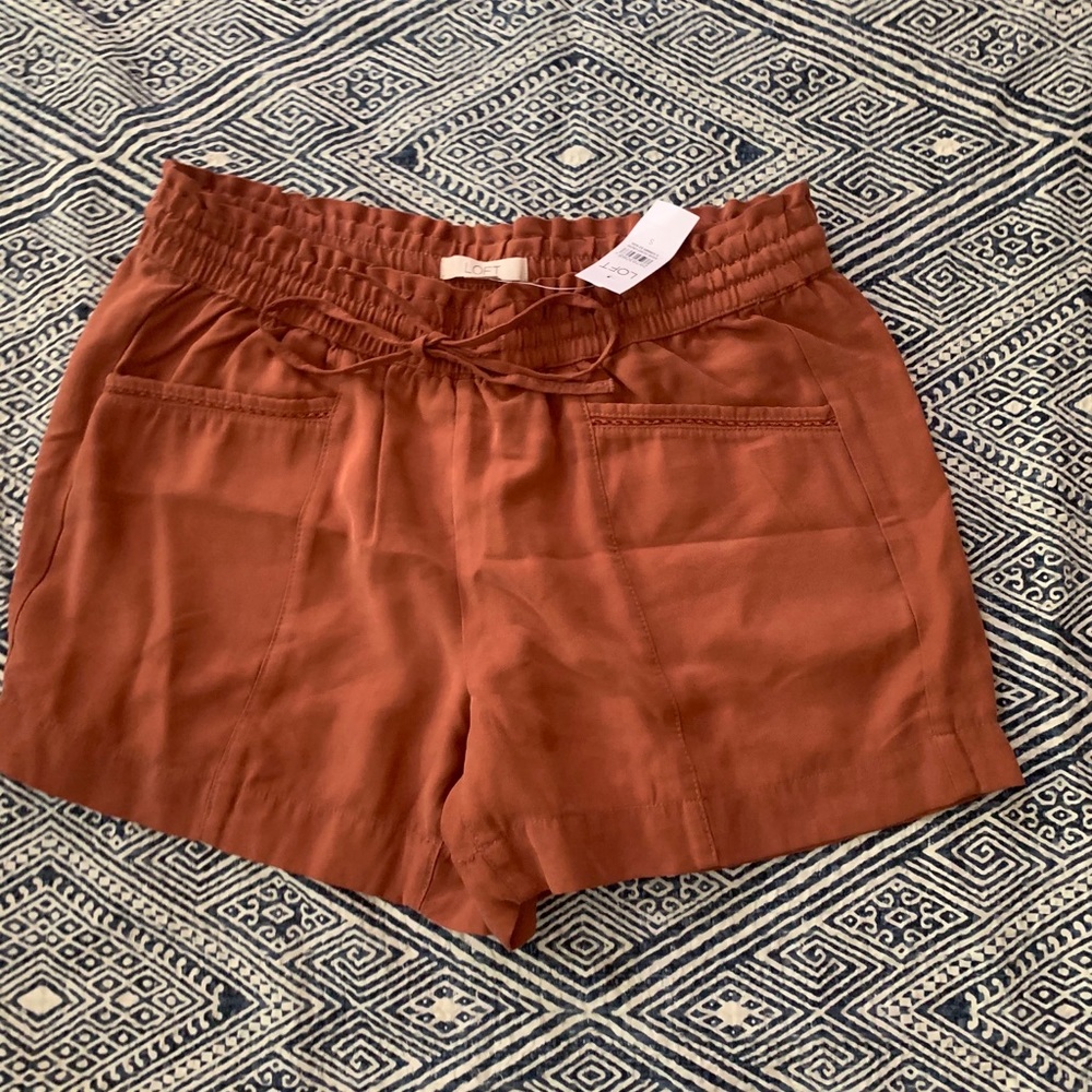 NWT burnt orange loft shorts